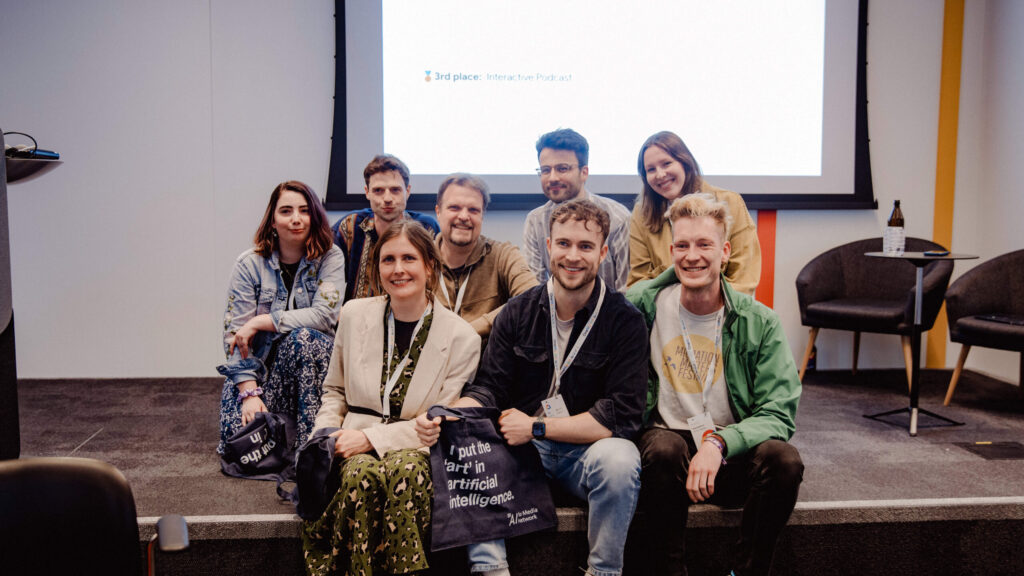 AI for Media Hackathon 2025: 3rd placed team "Interactive Podcast" Photo: BR/Vera Johannsen